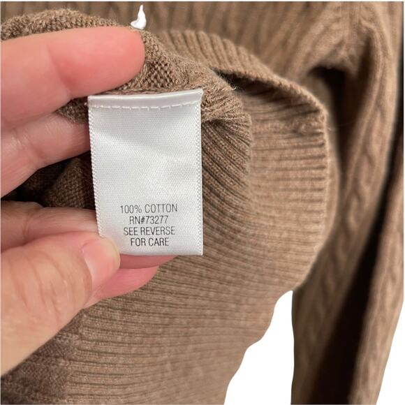 Sonoma Brown Cable Knit Pullover Sweater - Picture 5 of 5